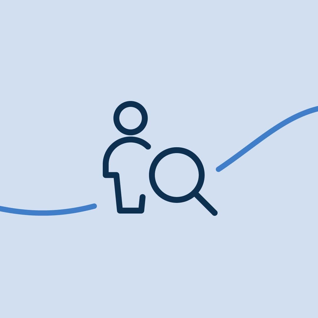 Ikon människa och förstoringsglas Ikon människa och förstoringsglas