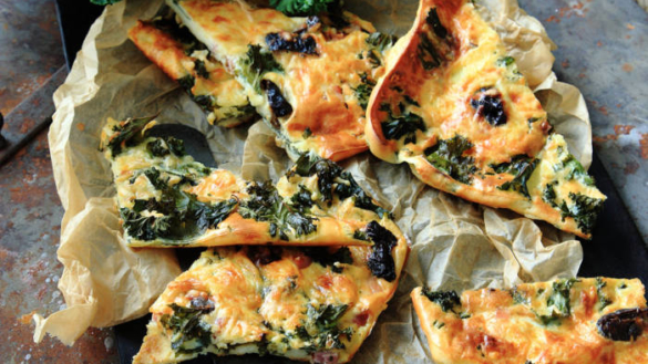 Ugnspannkaka med grönkål