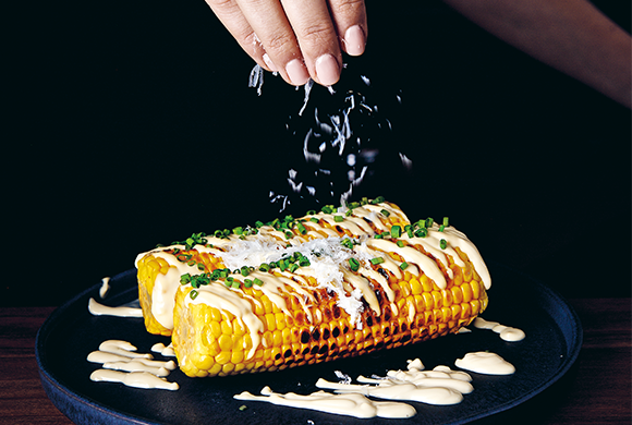 Grillad majs med miso ponzu