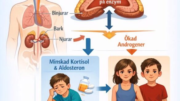 Kongenital binjurebarkshyperplasi (CAH) – symtom, orsak & behandling
