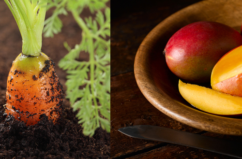 Mango- och morotssallad med mynta